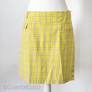 Fairfax & Greene Yellow Plaid Skirt 10 Golf Skort Tennis Clueless Vibes 90s Y2K